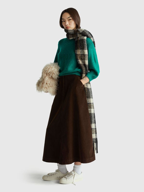 Corduroy mini skirt Women