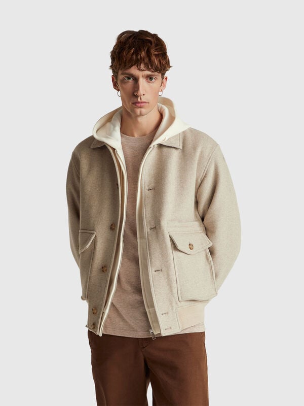 Bomber jacket in wool blend Men