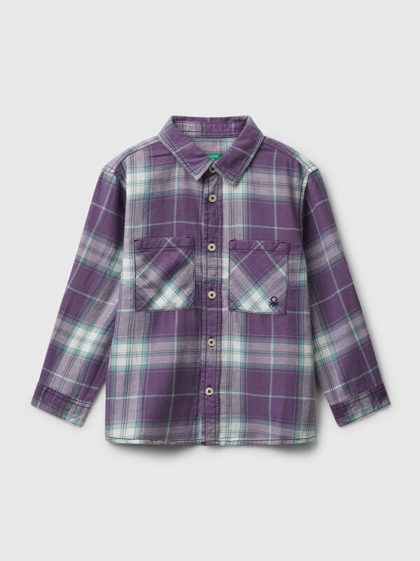 100% cotton check shirt Junior Boy