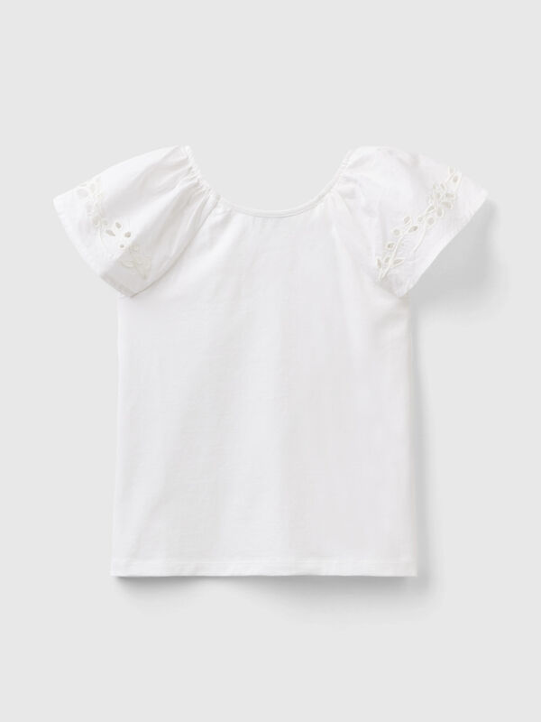 Top with embroidered sleeves Junior Girl