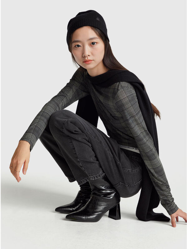 Prince of Wales slim fit t-shirt Prince of Wales slim fit t-shirt Women