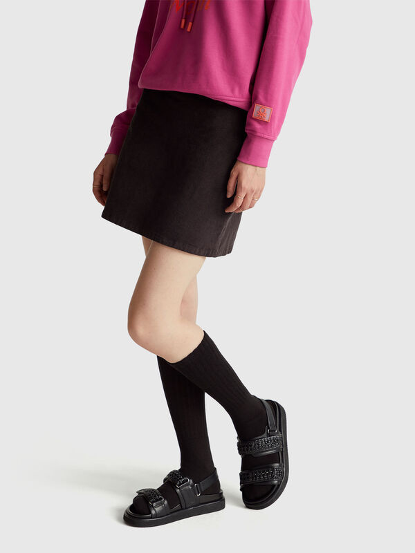 Velvet mini skirt Women