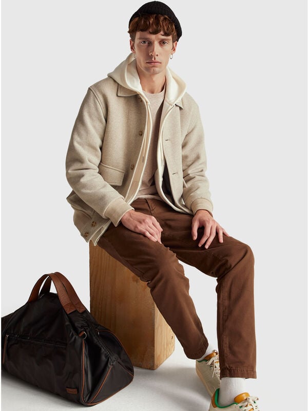 Bomber jacket in wool blend Men