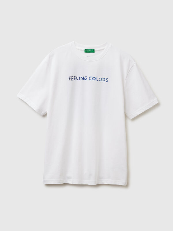 Relaxed fit t-shirt with front and back print Men