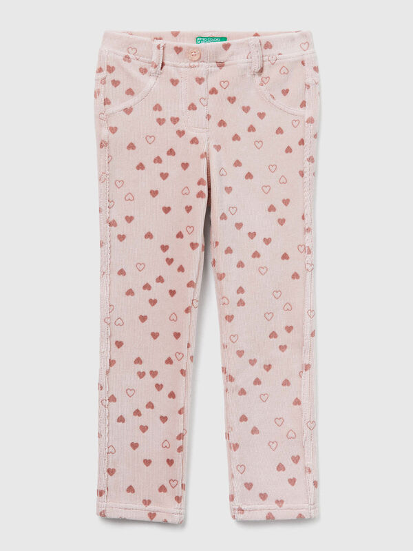 Slim fit chenille trousers Junior Girl