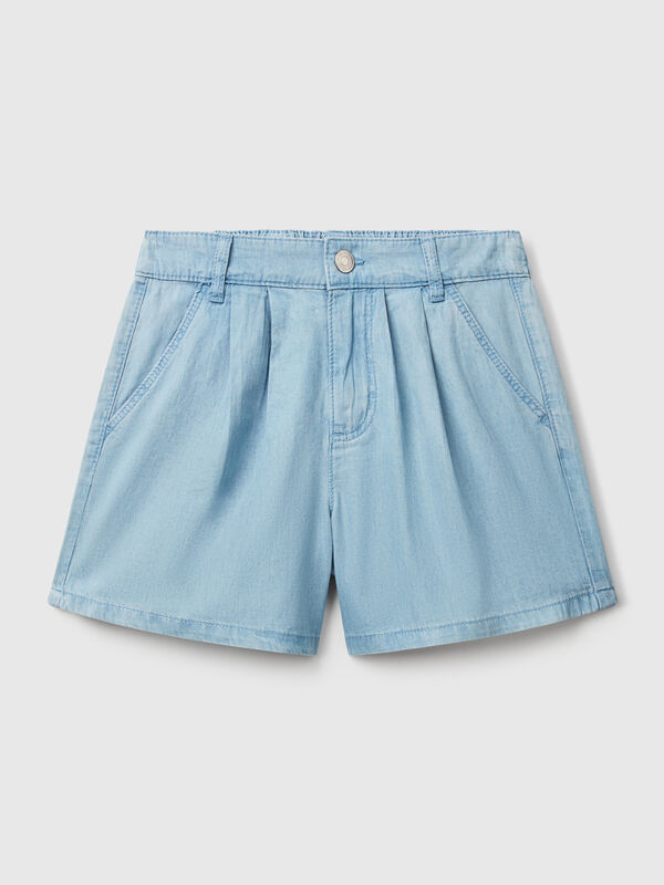 Bermudas in chambray Junior Girl