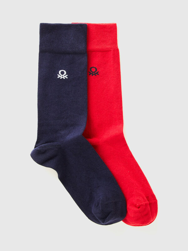 Two pairs of 3/4 socks with logo