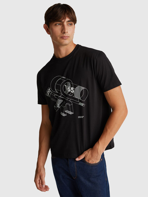 T-shirt in cotton with logo Men