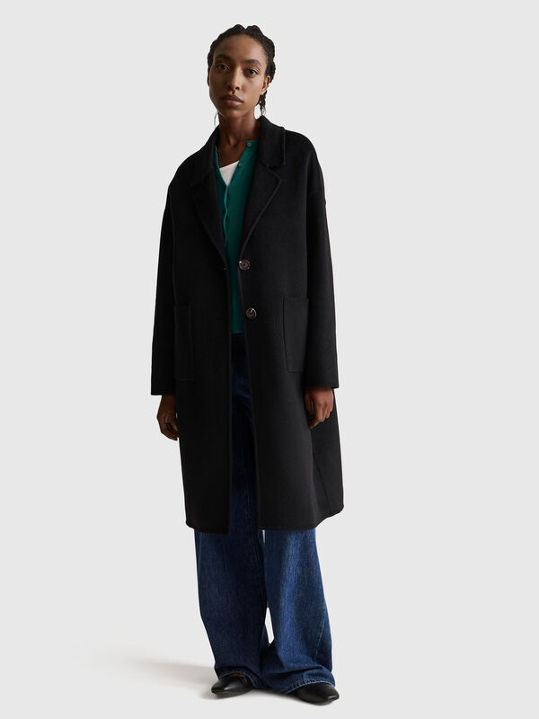 Midi coat in wool blend Women