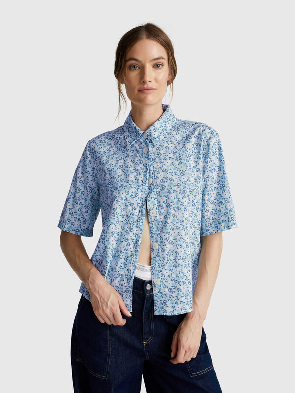 Short sleeve patterned shirt Women