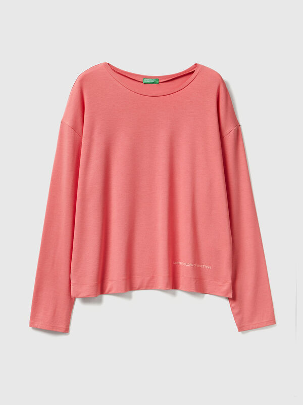 Long sleeve t-shirt in stretch Modal Women