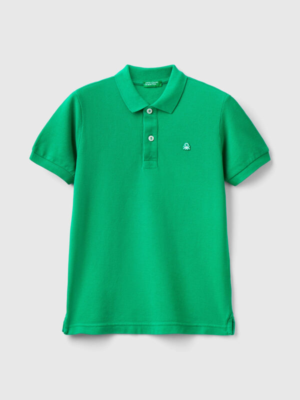 Slim fit polo in 100% organic cotton Junior Boy