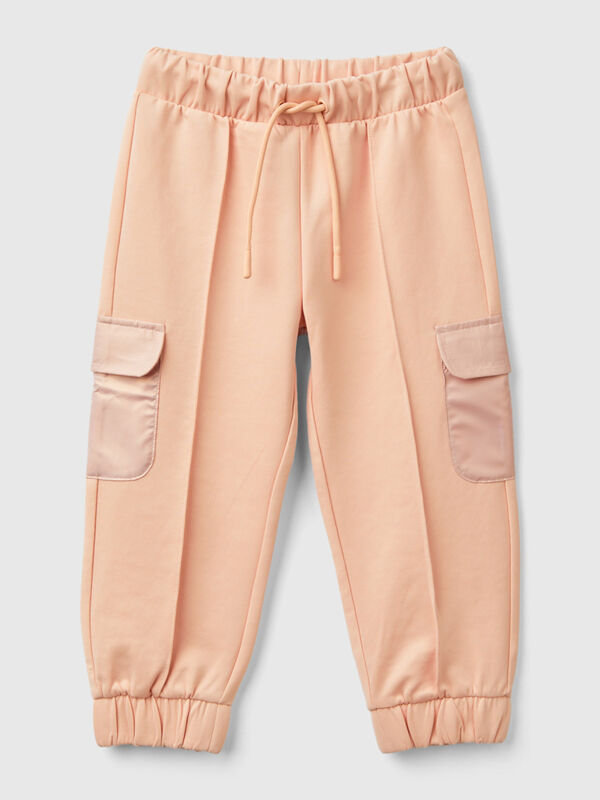 Stretch cotton cargo trousers Junior Girl