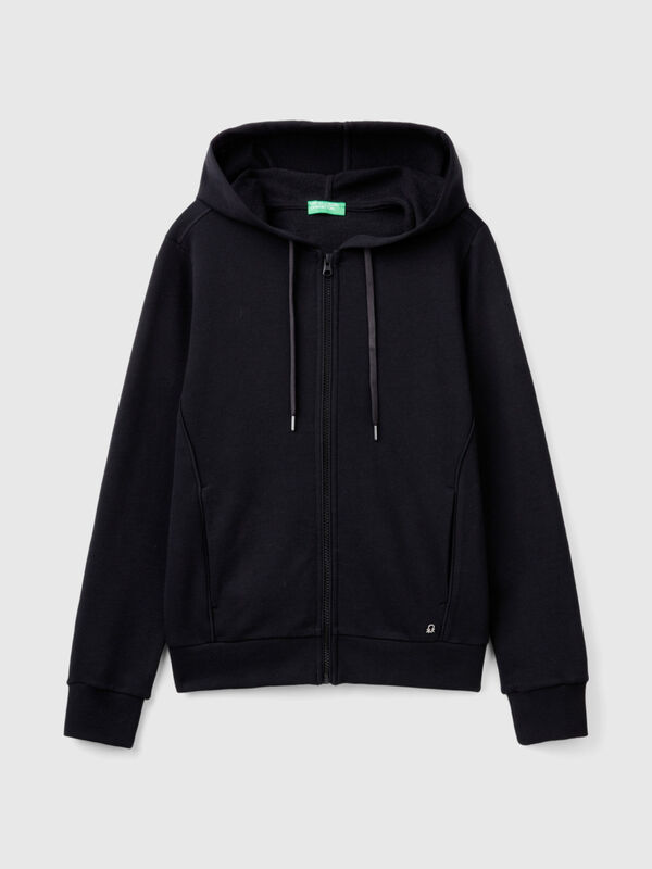 100% cotton sweatshirt with zip and hood Women