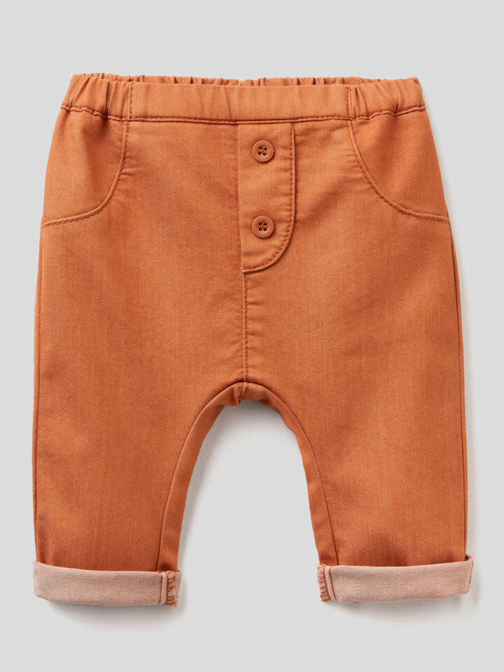 Trousers in stretch cotton blend New Born (0-18 months)