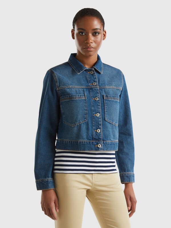 Denim shirt with recycled cotton Women