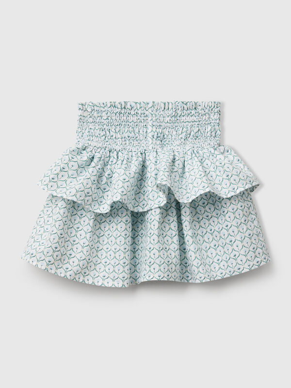 Floral skirt with flounces Junior Girl