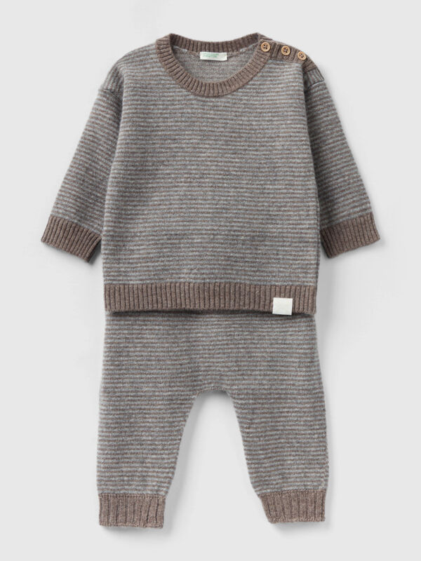 Set in Merino wool and cashmere blend