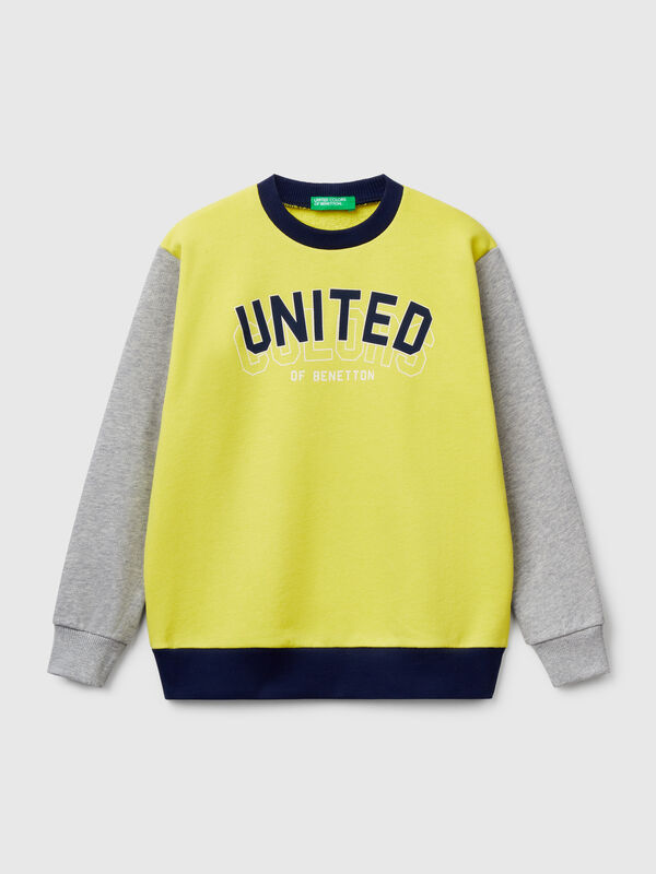 Pure cotton sweatshirt with print Junior Boy