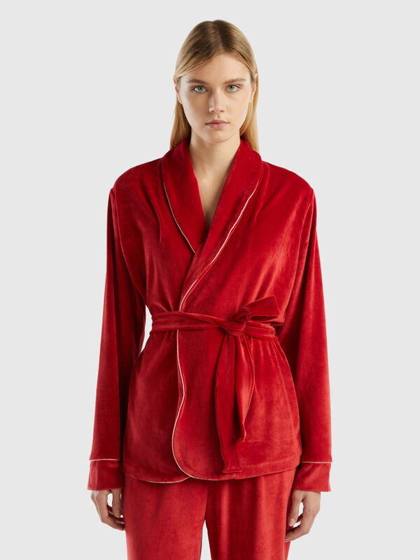 Velour pyjama top