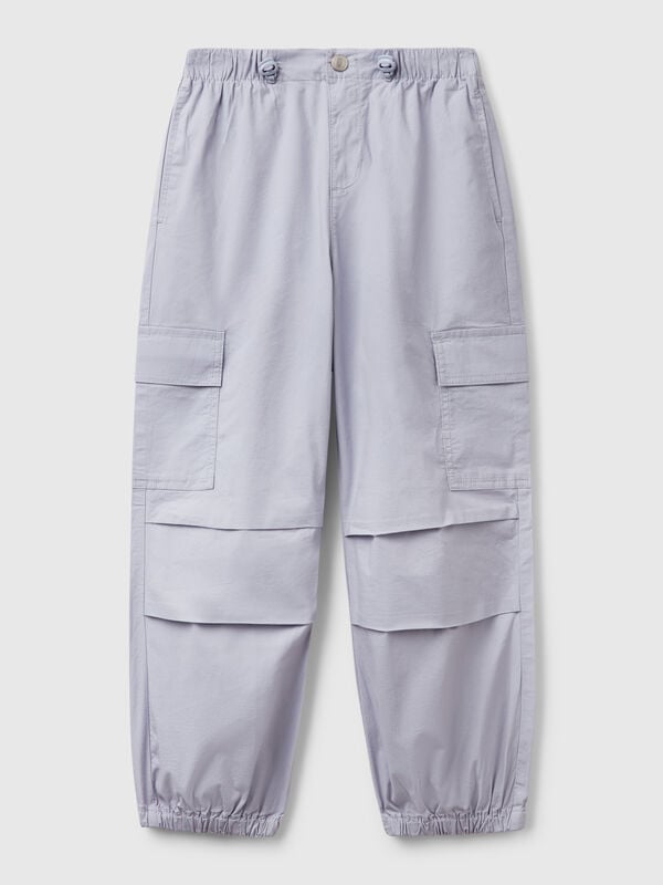 Stretch cotton cargo trousers Junior Girl