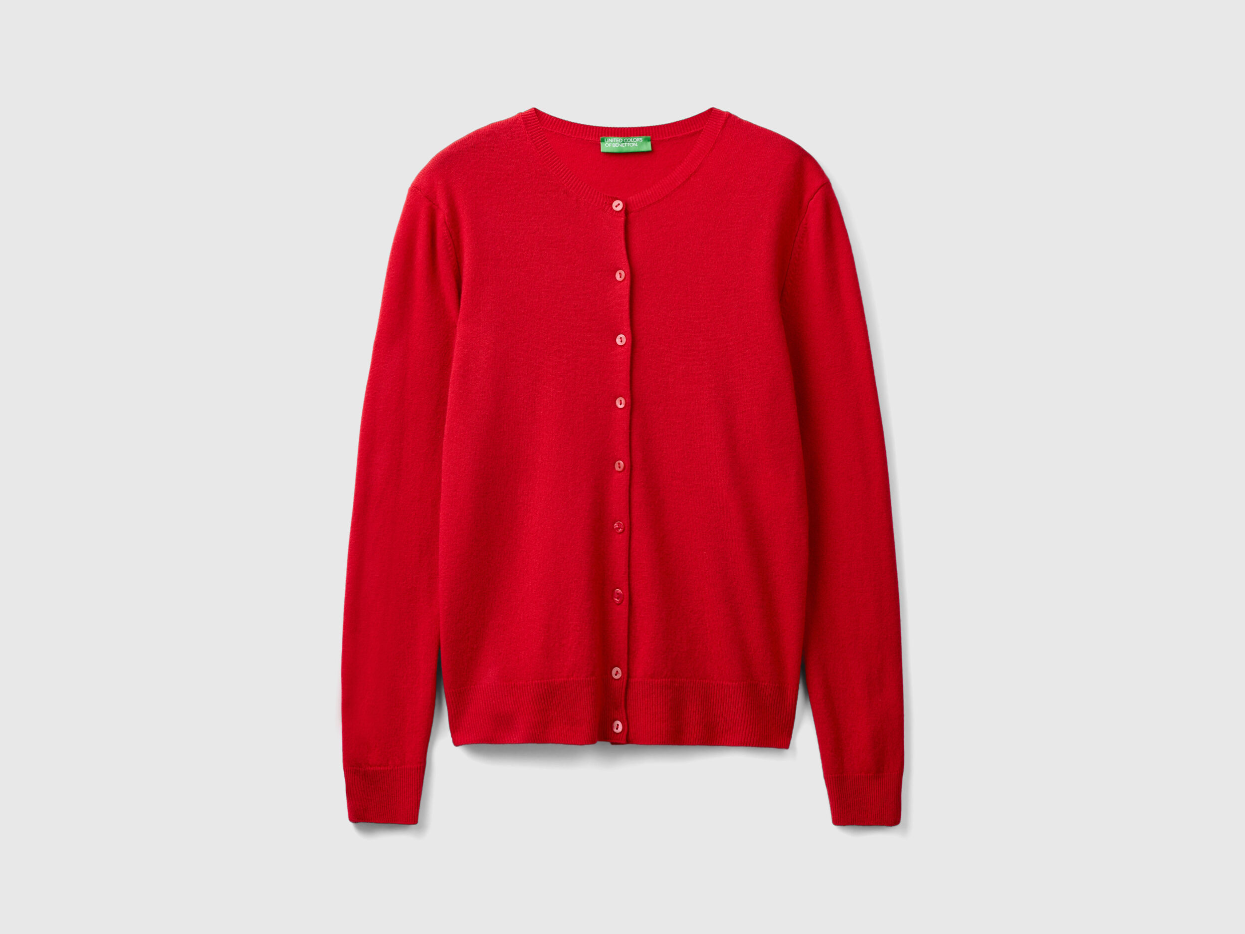 Red crew neck cardigan outlet