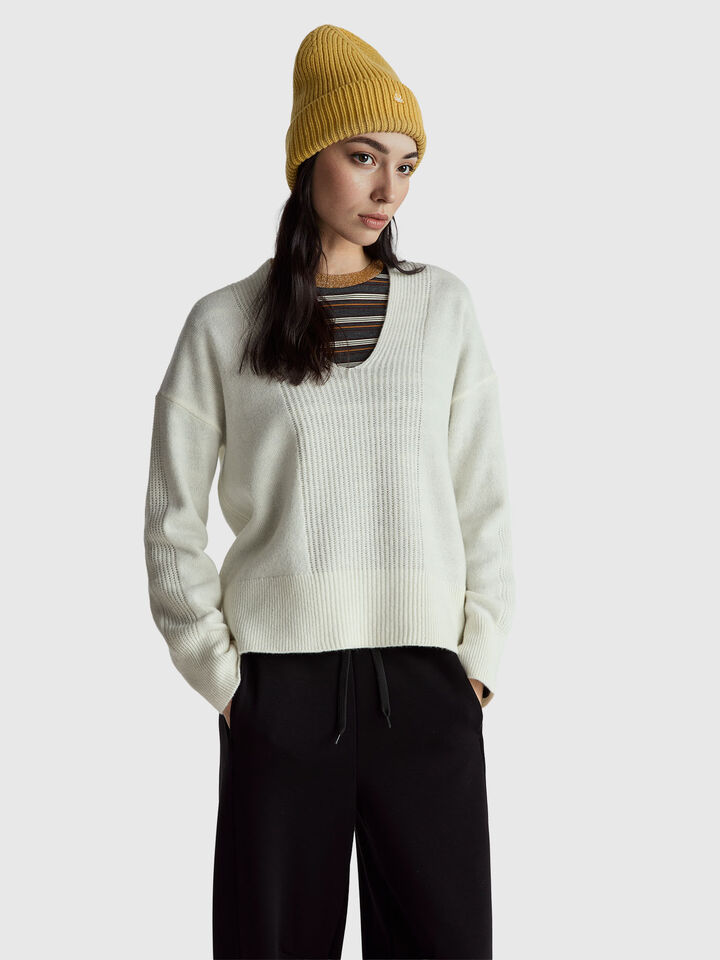 V NECK SWEATER L/S Women