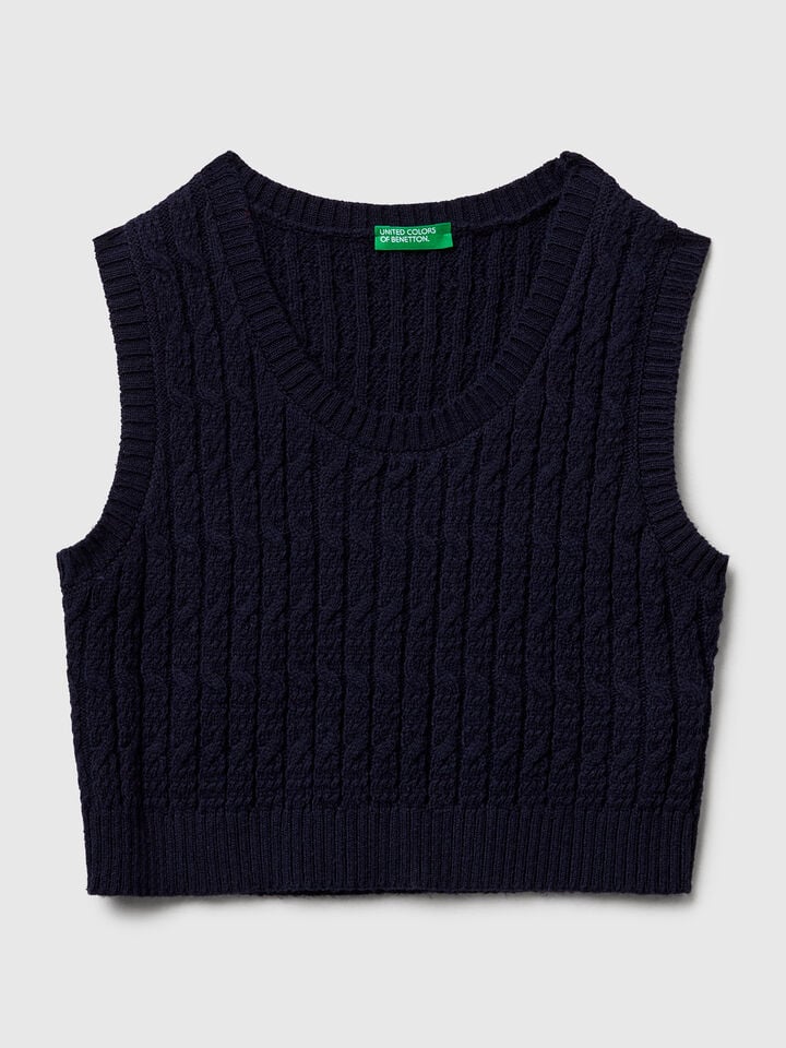 SLEEVELESS SWEATER Junior Girl