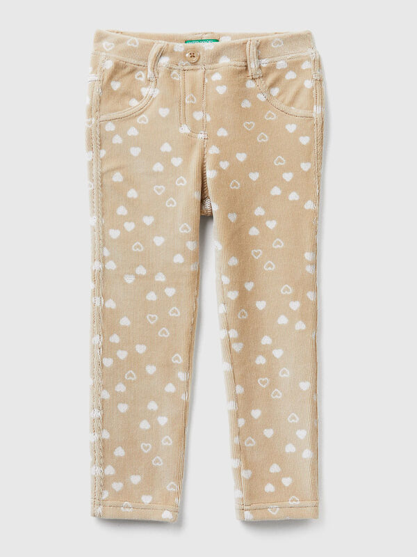 Slim fit chenille trousers Junior Girl
