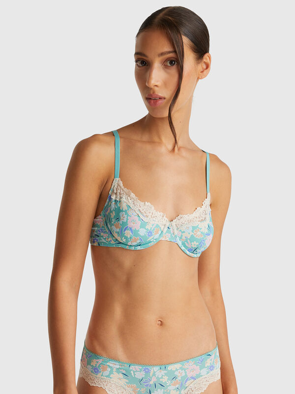 Bra with floral print Women