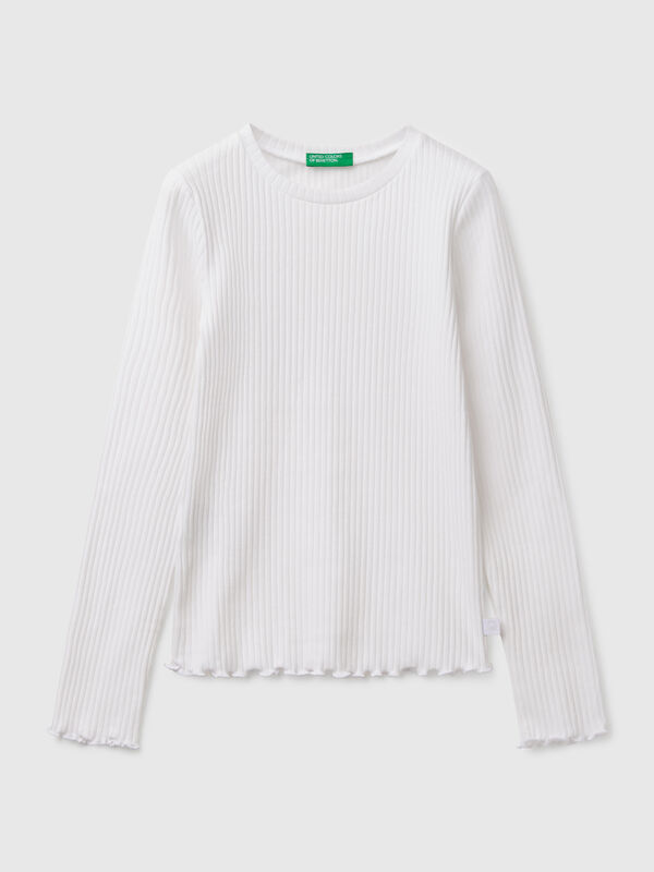 Slim fit stretch cotton t-shirt Junior Girl