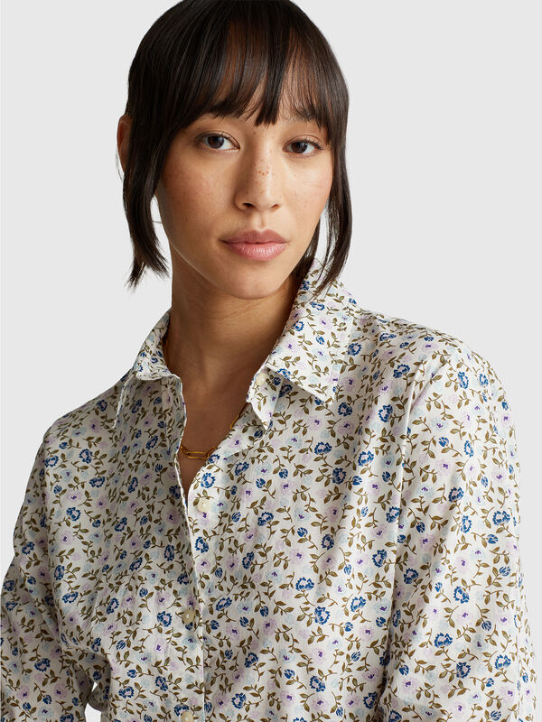Patterned shirt in lightweight cotton Women