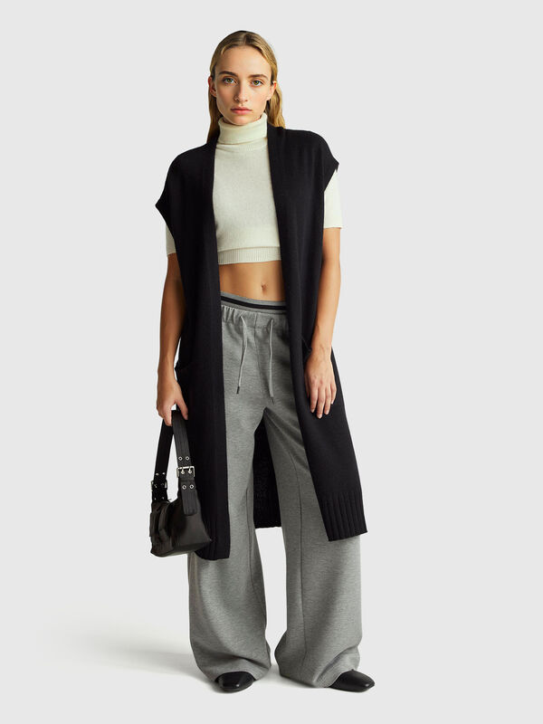 Wide trousers in stretch Modal Women