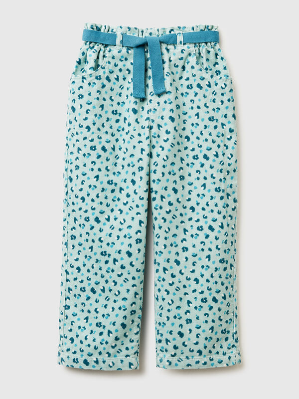 Patterned corduroy trousers Junior Girl