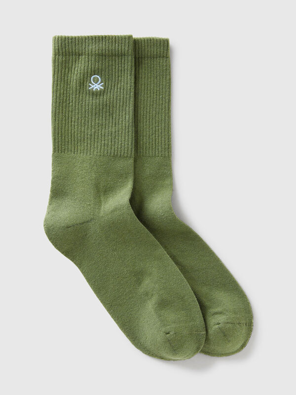 Sporty socks in organic stretch cotton