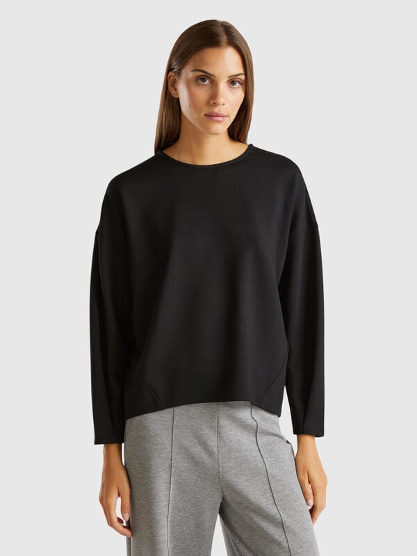 Lightweight sweatshirt in cotton and Modal® blend Women