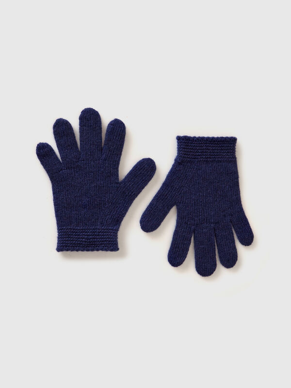 Gloves in stretch wool blend Junior Boy