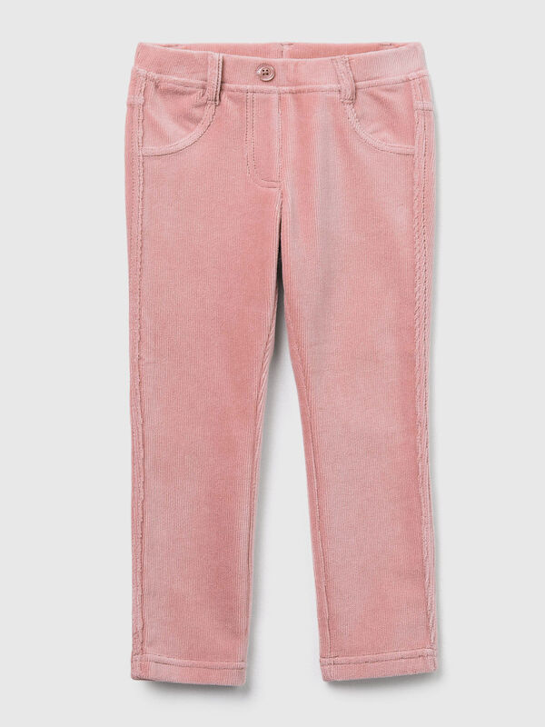 Ribbed chenille trousers Junior Girl