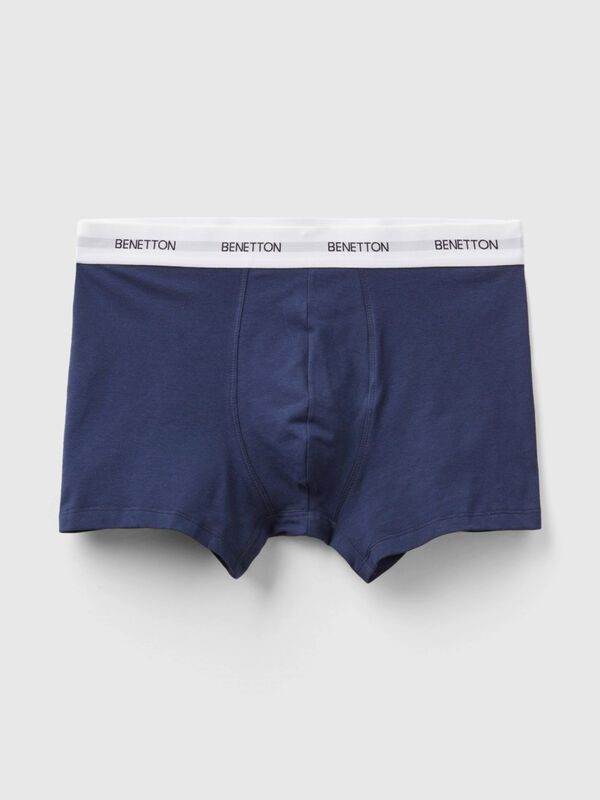 Benetton dark blue underwear in stretch organic cotton - 3op81s00p_2g6