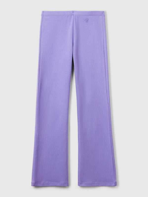 Flared leggings in stretch cotton Junior Girl