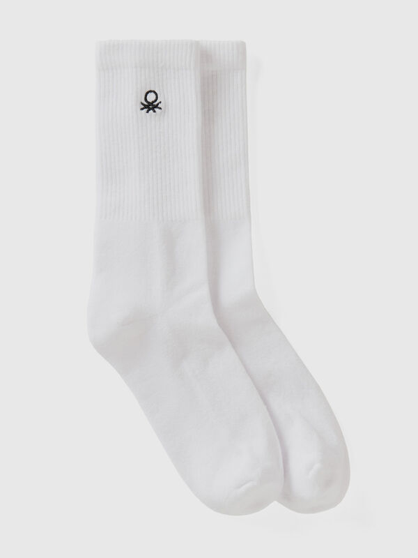Sporty socks in organic cotton blend