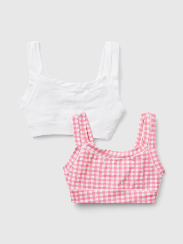 Two bras in super stretch organic cotton Junior Girl