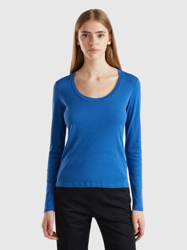 Long sleeve pure cotton t-shirt Women