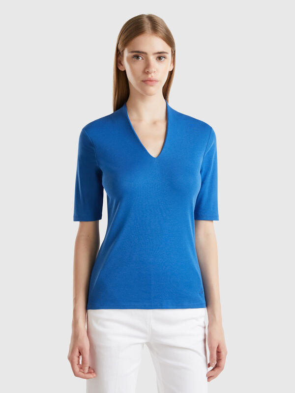 Slim fit t-shirt in long fiber cotton Women