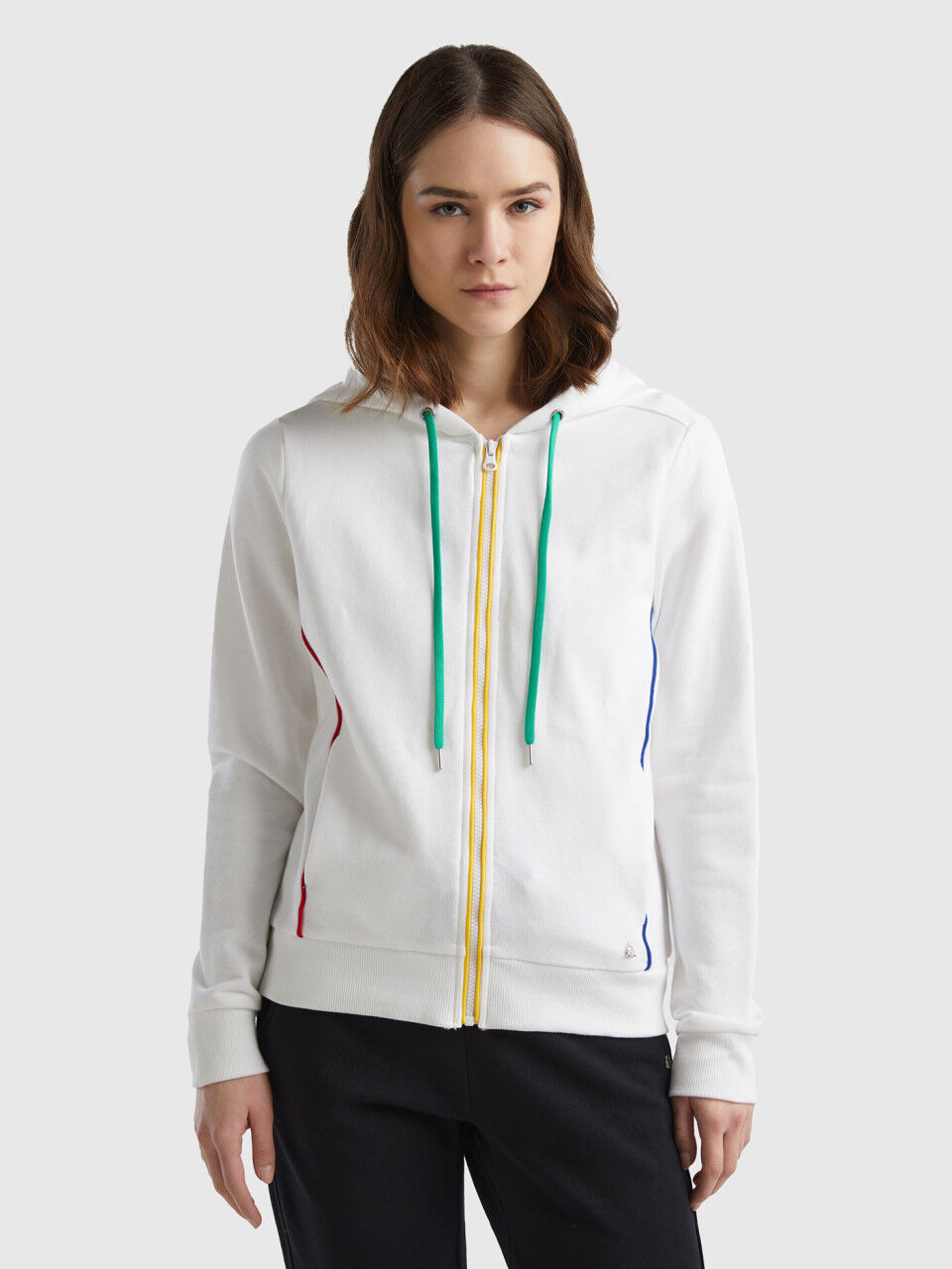Women's white cotton 2025 sweatshirts
