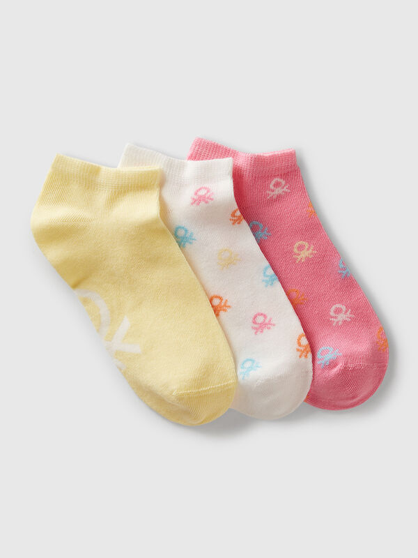 Three pairs of socks with logos Junior Boy