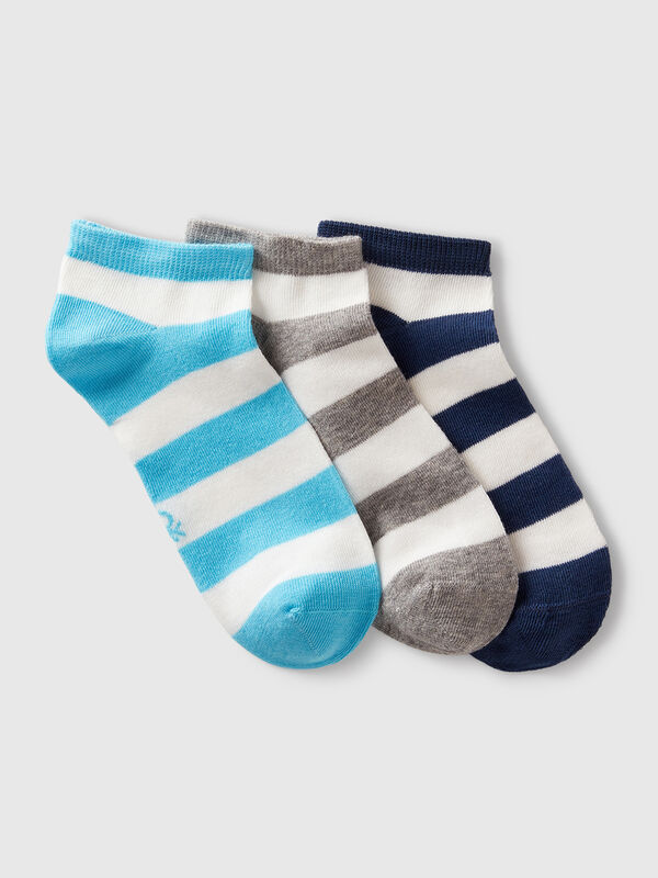 Three pairs of striped socks Junior Boy