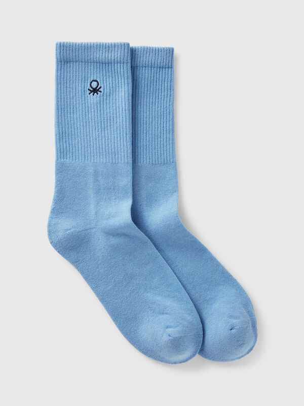 Sporty socks in organic stretch cotton
