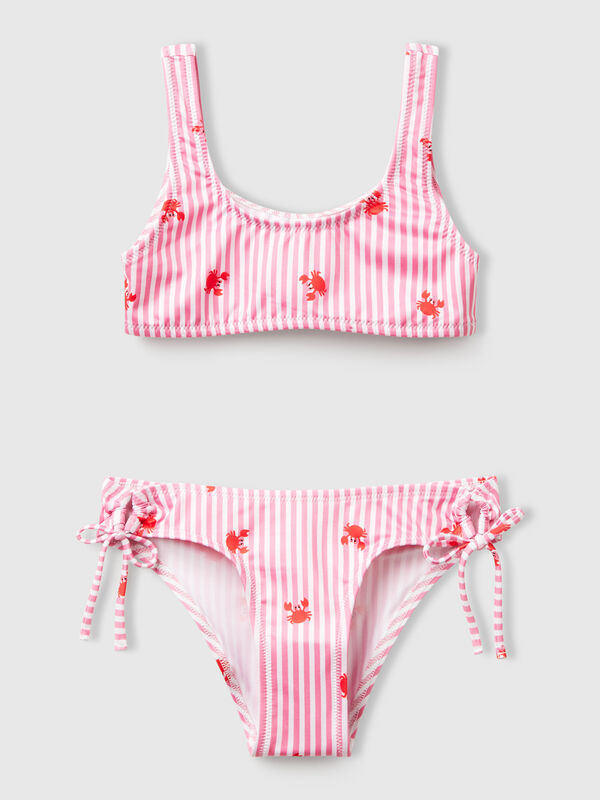 Striped bikini with crabs Junior Girl