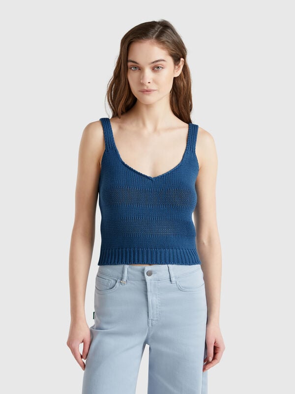 Tank top in 100% knit cotton Women